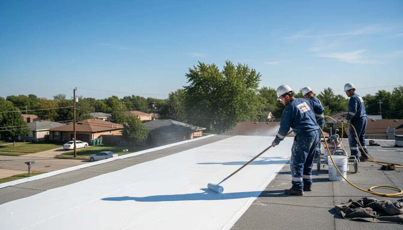 Commercial roof coating in Brocton, IL near me